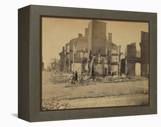 Ruins in Richmond, Virginia, c.1865-Andrew J^ Johnson-Framed Stretched Canvas