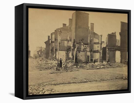 Ruins in Richmond, Virginia, c.1865-Andrew J^ Johnson-Framed Stretched Canvas