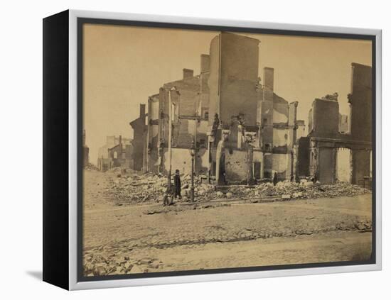 Ruins in Richmond, Virginia, c.1865-Andrew J^ Johnson-Framed Stretched Canvas