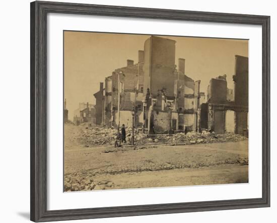 Ruins in Richmond, Virginia, c.1865-Andrew J^ Johnson-Framed Photo