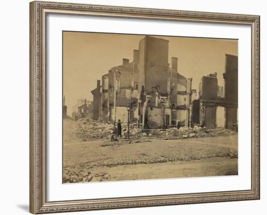 Ruins in Richmond, Virginia, c.1865-Andrew J^ Johnson-Framed Photo