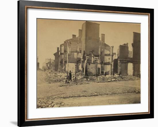 Ruins in Richmond, Virginia, c.1865-Andrew J^ Johnson-Framed Photo