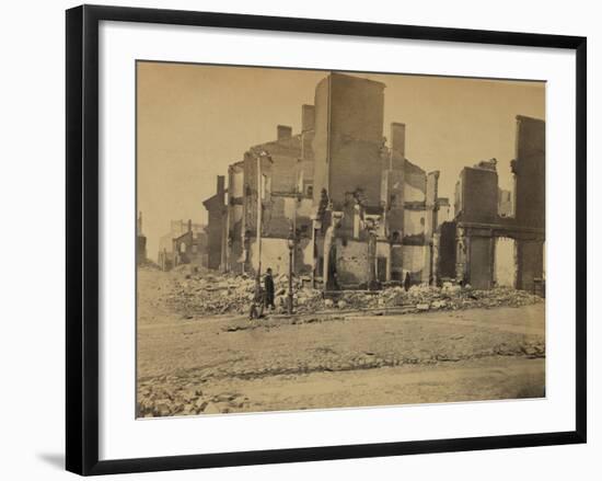 Ruins in Richmond, Virginia, c.1865-Andrew J^ Johnson-Framed Photo