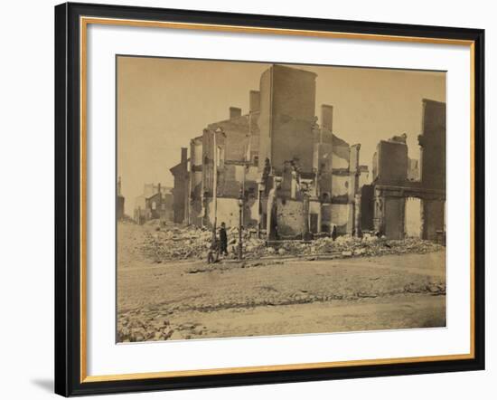 Ruins in Richmond, Virginia, c.1865-Andrew J^ Johnson-Framed Photo