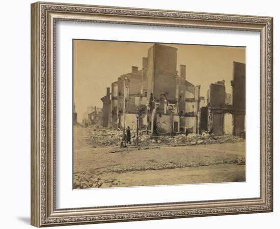 Ruins in Richmond, Virginia, c.1865-Andrew J^ Johnson-Framed Photo