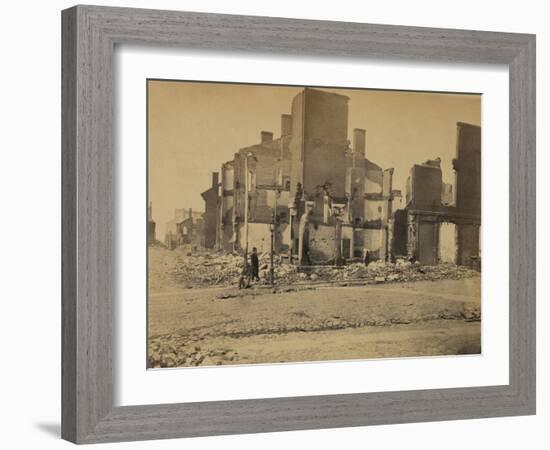 Ruins in Richmond, Virginia, c.1865-Andrew J^ Johnson-Framed Photo