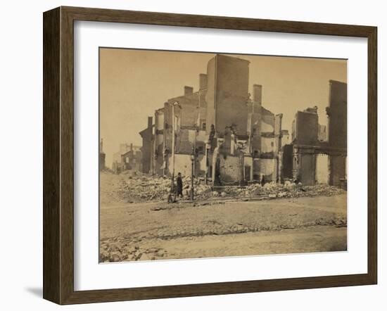 Ruins in Richmond, Virginia, c.1865-Andrew J^ Johnson-Framed Photo