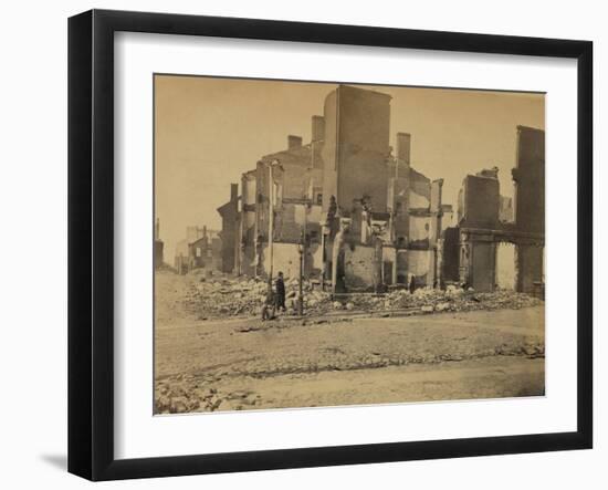 Ruins in Richmond, Virginia, c.1865-Andrew J^ Johnson-Framed Photo