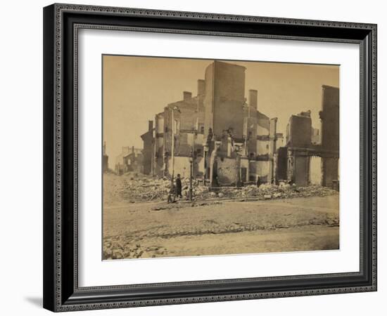 Ruins in Richmond, Virginia, c.1865-Andrew J^ Johnson-Framed Photo