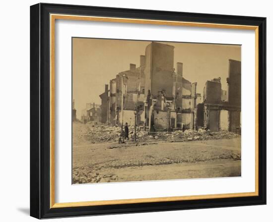 Ruins in Richmond, Virginia, c.1865-Andrew J^ Johnson-Framed Photo