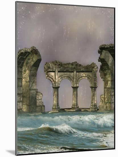 Ruins In The Sea-justdd-Mounted Art Print