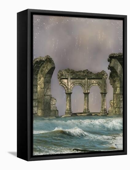 Ruins In The Sea-justdd-Framed Stretched Canvas