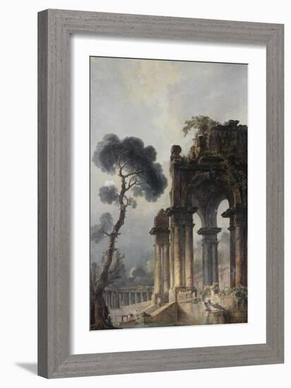 Ruins Near Water, c.1779-Hubert Robert-Framed Giclee Print