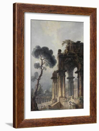 Ruins Near Water, c.1779-Hubert Robert-Framed Giclee Print