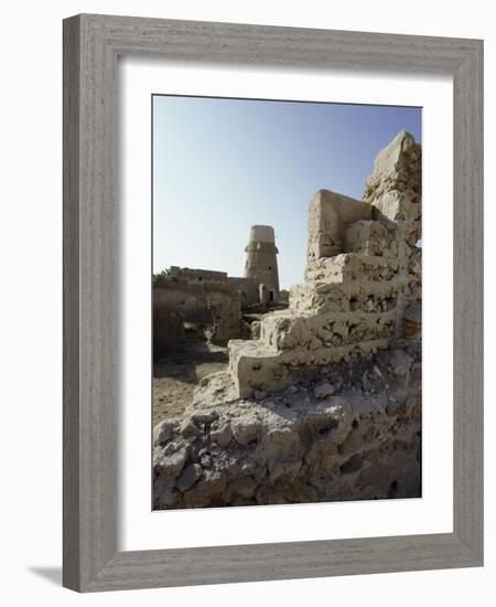 Ruins of a coastal village between Ajman and Sharjah, believed to have been a pearl-fishers colony-Werner Forman-Framed Giclee Print