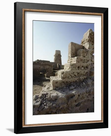 Ruins of a coastal village between Ajman and Sharjah, believed to have been a pearl-fishers colony-Werner Forman-Framed Giclee Print