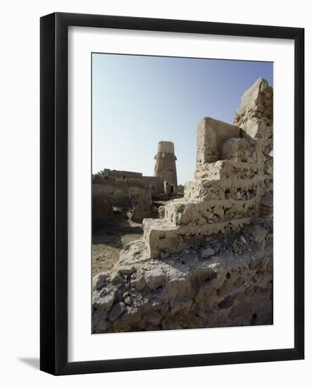 Ruins of a coastal village between Ajman and Sharjah, believed to have been a pearl-fishers colony-Werner Forman-Framed Giclee Print