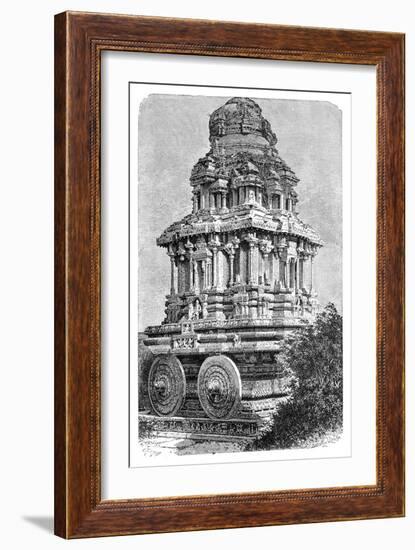 Ruins of a Temple in Hampi, India, 1895-Bertrand-Framed Giclee Print
