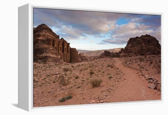 Ruins of Ad Deir Monastery at Ancient Nabatean City of Petra, Wadi Musa, Ma'an Governorate, Jordan-null-Framed Premier Image Canvas