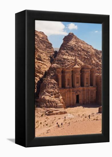 Ruins of Ad Deir Monastery at Ancient Nabatean City of Petra, Wadi Musa, Ma'an Governorate, Jordan-null-Framed Premier Image Canvas