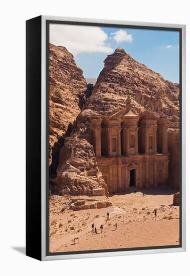 Ruins of Ad Deir Monastery at Ancient Nabatean City of Petra, Wadi Musa, Ma'an Governorate, Jordan-null-Framed Premier Image Canvas