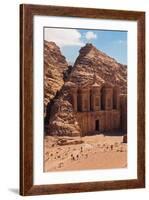 Ruins of Ad Deir Monastery at Ancient Nabatean City of Petra, Wadi Musa, Ma'an Governorate, Jordan-null-Framed Photographic Print