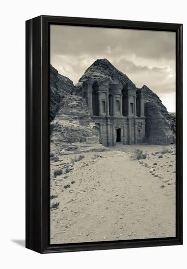 Ruins of Ad Deir Monastery at Ancient Nabatean City of Petra, Wadi Musa, Ma'an Governorate, Jordan-null-Framed Premier Image Canvas