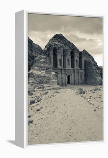 Ruins of Ad Deir Monastery at Ancient Nabatean City of Petra, Wadi Musa, Ma'an Governorate, Jordan-null-Framed Premier Image Canvas