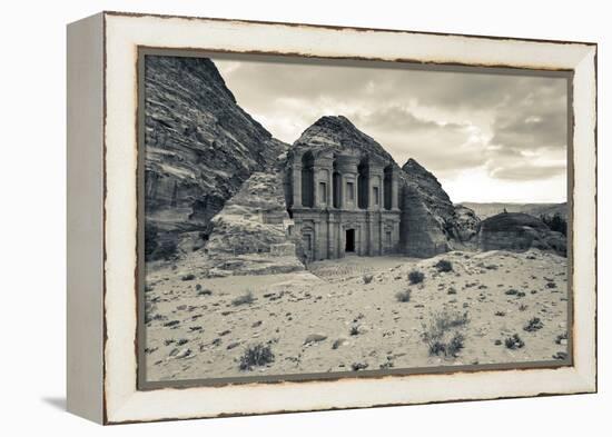 Ruins of Ad Deir Monastery at Ancient Nabatean City of Petra, Wadi Musa, Ma'an Governorate, Jordan-null-Framed Premier Image Canvas