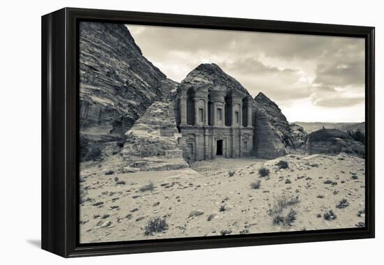 Ruins of Ad Deir Monastery at Ancient Nabatean City of Petra, Wadi Musa, Ma'an Governorate, Jordan-null-Framed Premier Image Canvas