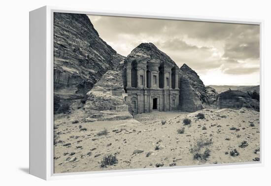 Ruins of Ad Deir Monastery at Ancient Nabatean City of Petra, Wadi Musa, Ma'an Governorate, Jordan-null-Framed Premier Image Canvas