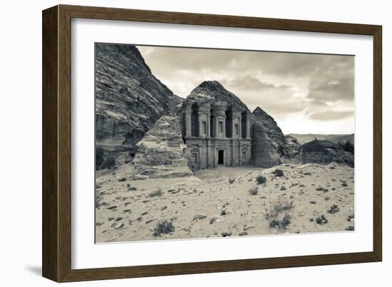 Ruins of Ad Deir Monastery at Ancient Nabatean City of Petra, Wadi Musa, Ma'an Governorate, Jordan-null-Framed Photographic Print