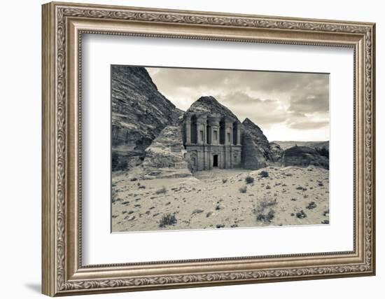 Ruins of Ad Deir Monastery at Ancient Nabatean City of Petra, Wadi Musa, Ma'an Governorate, Jordan-null-Framed Photographic Print