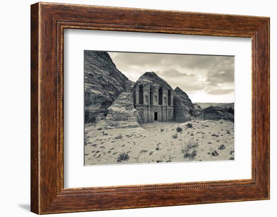 Ruins of Ad Deir Monastery at Ancient Nabatean City of Petra, Wadi Musa, Ma'an Governorate, Jordan-null-Framed Photographic Print