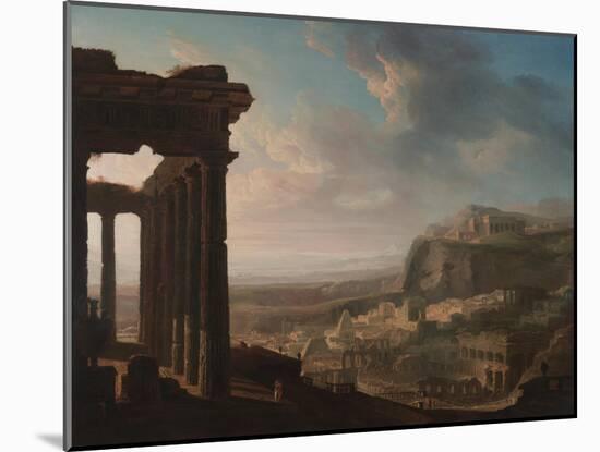 Ruins of an Ancient City, C.1810-20 (Oil on Paper, Mounted on Canvas)-John Martin-Mounted Giclee Print