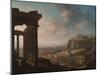 Ruins of an Ancient City, C.1810-20 (Oil on Paper, Mounted on Canvas)-John Martin-Mounted Giclee Print