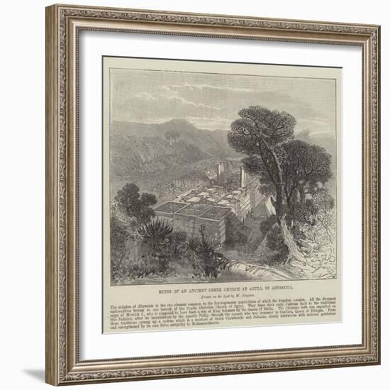 Ruins of an Ancient Greek Church at Agula, in Abyssinia-null-Framed Giclee Print