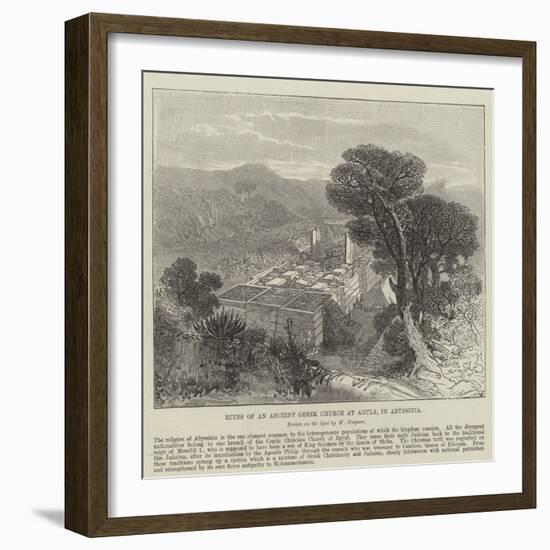 Ruins of an Ancient Greek Church at Agula, in Abyssinia-null-Framed Giclee Print