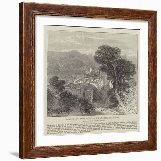 Ruins of an Ancient Greek Church at Agula, in Abyssinia-null-Framed Giclee Print