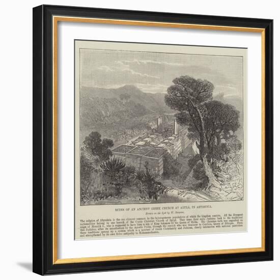 Ruins of an Ancient Greek Church at Agula, in Abyssinia-null-Framed Giclee Print