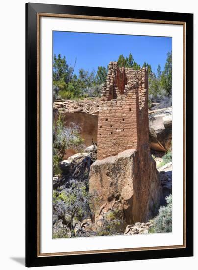 Ruins of Ancestral Puebloans, Square Tower, Dating from Between 900 Ad and 1200 Ad-Richard Maschmeyer-Framed Photographic Print