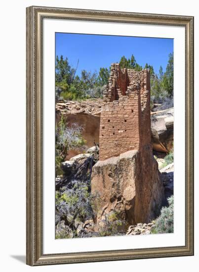 Ruins of Ancestral Puebloans, Square Tower, Dating from Between 900 Ad and 1200 Ad-Richard Maschmeyer-Framed Photographic Print