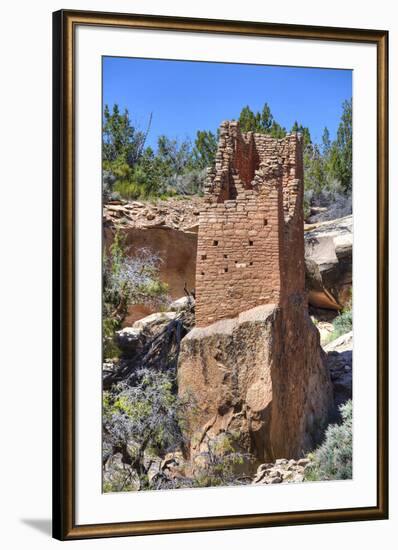 Ruins of Ancestral Puebloans, Square Tower, Dating from Between 900 Ad and 1200 Ad-Richard Maschmeyer-Framed Photographic Print