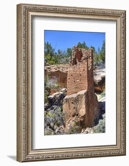 Ruins of Ancestral Puebloans, Square Tower, Dating from Between 900 Ad and 1200 Ad-Richard Maschmeyer-Framed Photographic Print