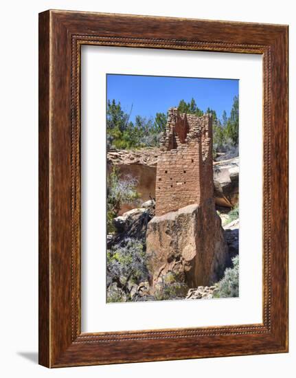 Ruins of Ancestral Puebloans, Square Tower, Dating from Between 900 Ad and 1200 Ad-Richard Maschmeyer-Framed Photographic Print