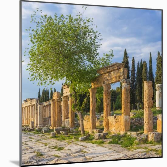 Ruins of ancient Hierapolis, Pamukkale, Denizli Province, Turkey-Ian Trower-Mounted Photographic Print