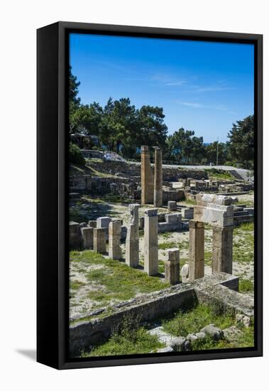 Ruins of Ancient Kameiros, Kalavarda, Rhodes, Dodecanese Islands, Greek Islands, Greece-Michael Runkel-Framed Premier Image Canvas