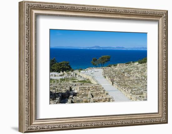 Ruins of Ancient Kameiros, Kalavarda, Rhodes, Dodecanese Islands, Greek Islands, Greece-Michael Runkel-Framed Photographic Print