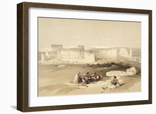 Ruins of Baalbec, May 5th 1839, Plate 77 from Volume II of 'The Holy Land', Engraved by Louis Haghe-David Roberts-Framed Giclee Print