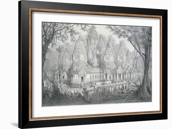 Ruins of Bayon, Cambodia, 1873-Louis Delaporte-Framed Giclee Print